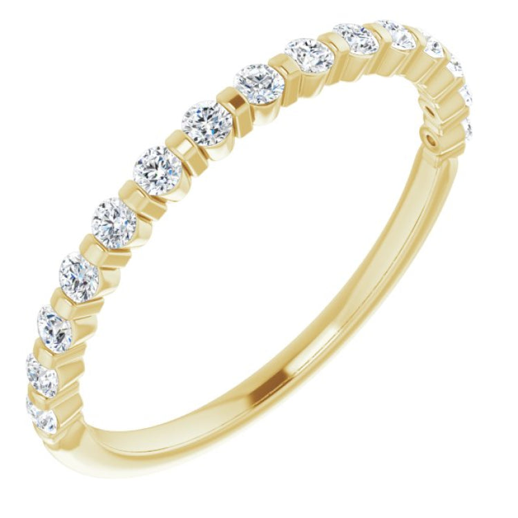 14K Yellow 1/4 CTW Natual Diamond Anniversary Band