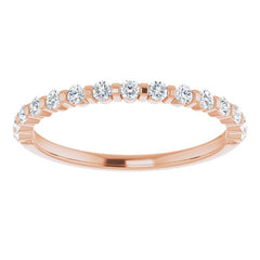 14K Rose 1/3 CTW Natural Diamond Anniversary Band