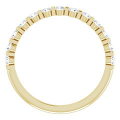 14K Yellow 1/3 CTW Natual Diamond Anniversary Band