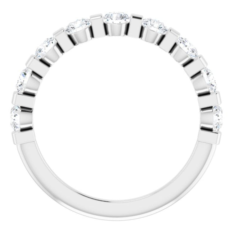 14K White 3/4 CTW Natual Diamond Anniversary Band