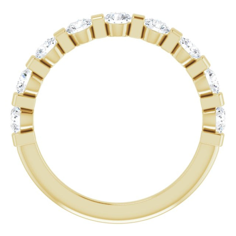 14K Yellow 3/4 CTW Natual Diamond Anniversary Band