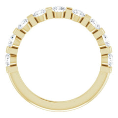 14K Yellow 3/4 CTW Natual Diamond Anniversary Band