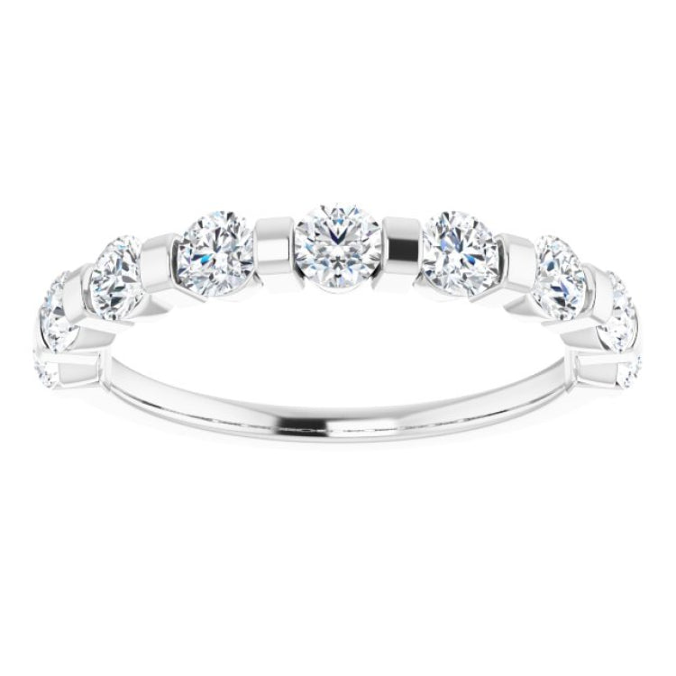 Platinum 3/4 CTW Natual Diamond Anniversary Band