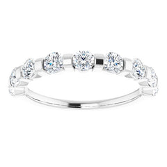 Platinum 3/4 CTW Natual Diamond Anniversary Band
