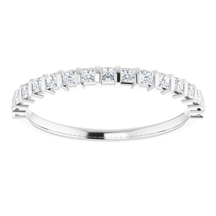 14K White 1/3 CTW Natual Diamond Anniversary Band
