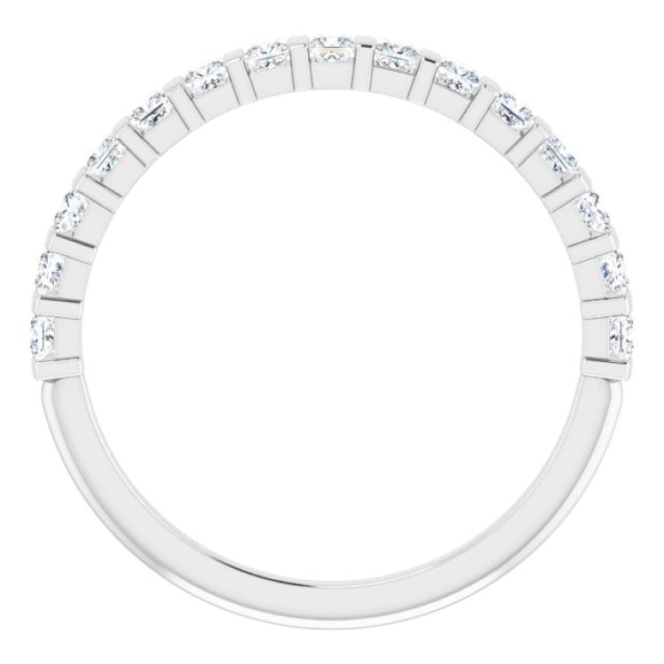 14K White 1/2 CTW Natural Diamond Anniversary Band