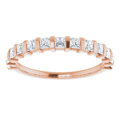 14K Rose 1/2 CTW Natual Diamond Anniversary Band