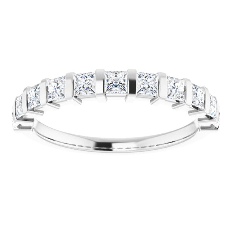 Platinum 3/4 CTW Natural Diamond Anniversary Band