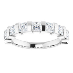 14K White 1 1/2 CTW Natual Diamond Anniversary Band