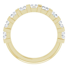 14K Yellow 1 1/2 CTW Natual Diamond Anniversary Band