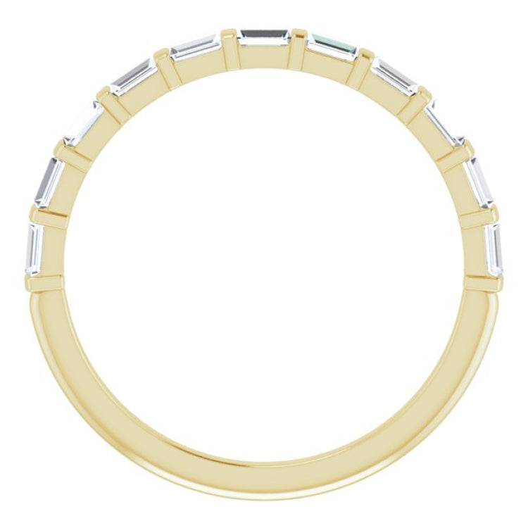 14K Yellow 1/4 CTW Natual Diamond Anniversary Band