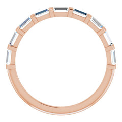 14K Rose 3/4 CTW Natual Diamond Anniversary Band