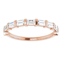 14K Rose 3/4 CTW Natual Diamond Anniversary Band
