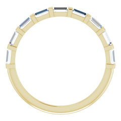 14K Yellow 3/4 CTW Natual Diamond Anniversary Band