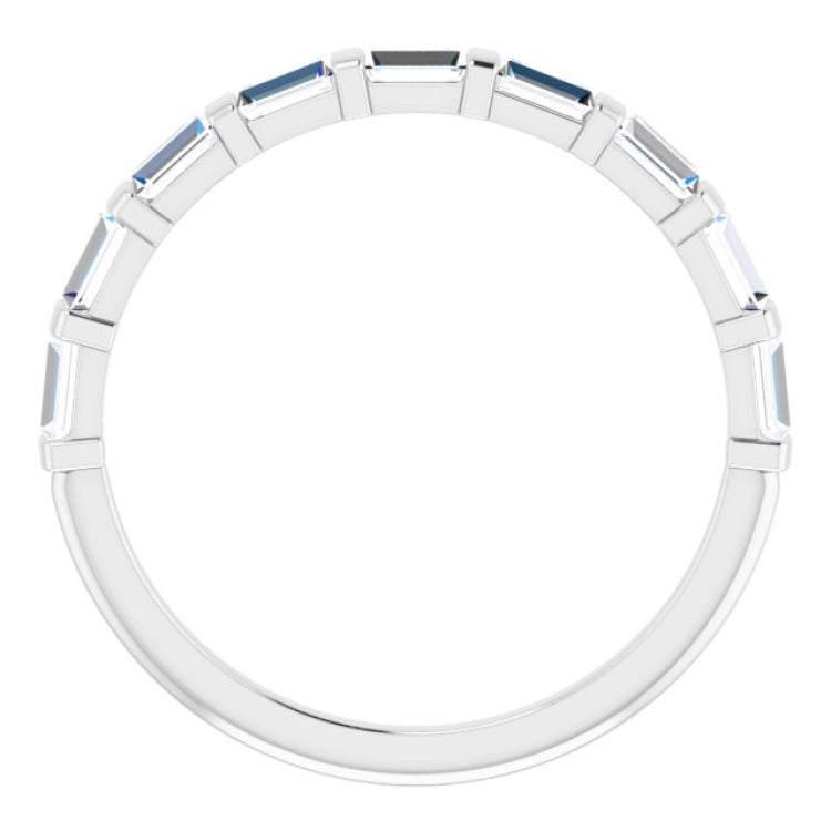 Platinum 3/4 CTW Natual Diamond Anniversary Band