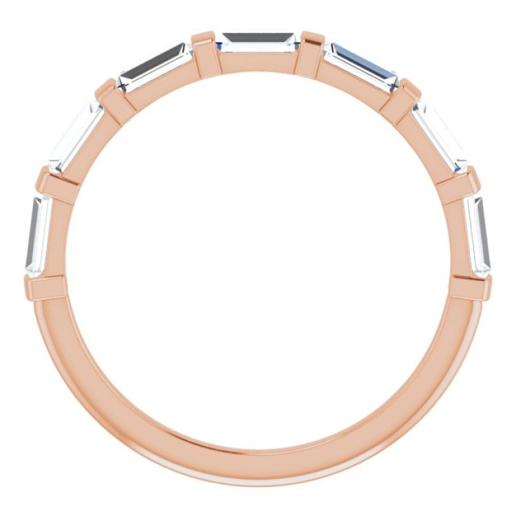 14K Rose 3/4 CTW Natual Diamond Anniversary Band