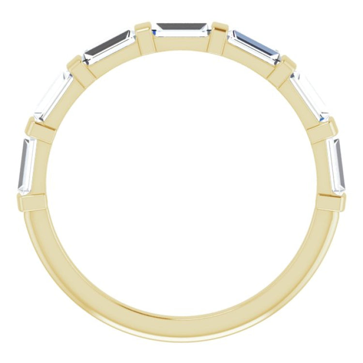 14K Yellow 3/4 CTW Natual Diamond Anniversary Band