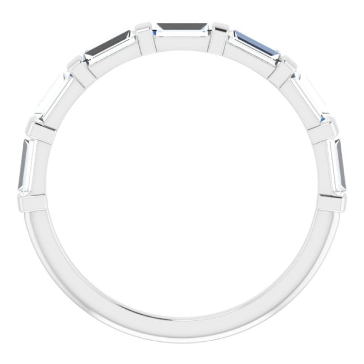 Platinum 3/4 CTW Natual Diamond Anniversary Band