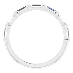 Platinum 3/4 CTW Natual Diamond Anniversary Band