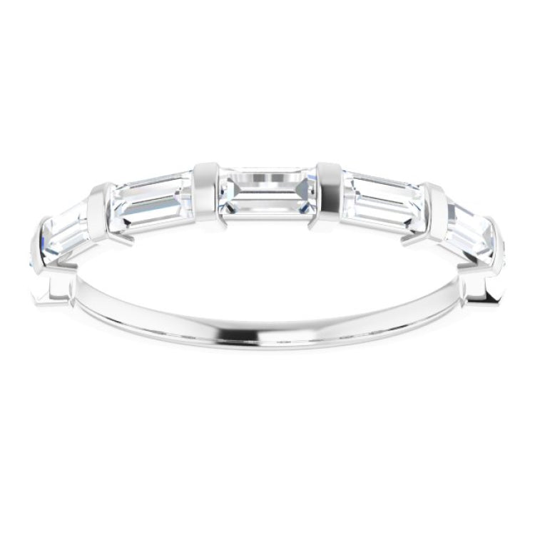 Platinum 3/4 CTW Natual Diamond Anniversary Band