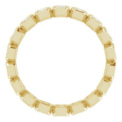 14K Yellow 9/10 CTW Natural Diamond Eternity Band Size 7