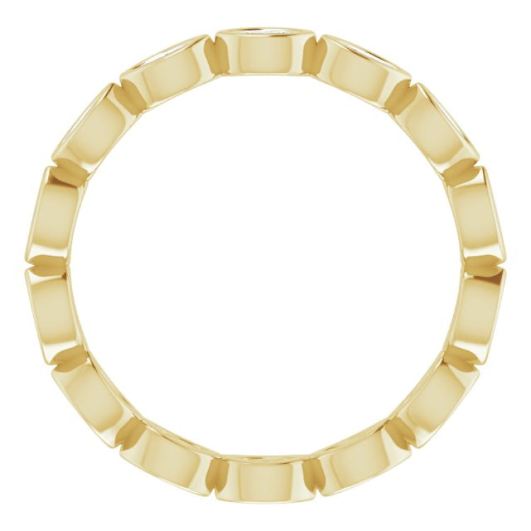 14K Yellow 1/2 CTW Natural Diamond Eternity Band Size 7