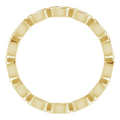 14K Yellow 1/2 CTW Natural Diamond Eternity Band Size 7