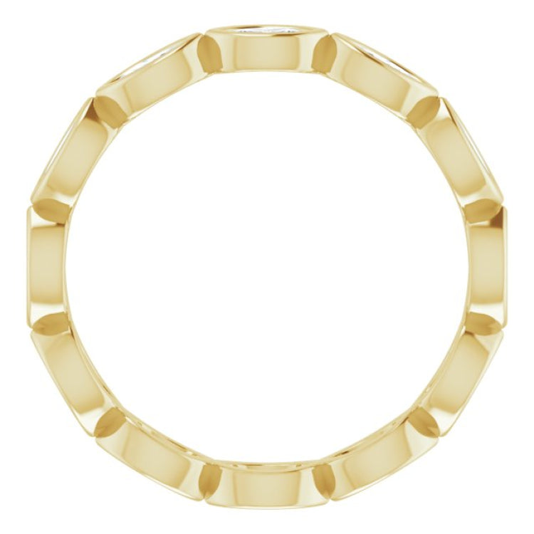 14K Yellow 3/4 CTW Natural Diamond Eternity Band Size 7