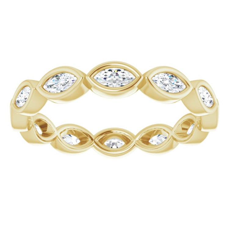 14K Yellow 3/4 CTW Natural Diamond Eternity Band Size 7