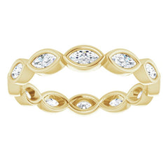 14K Yellow 3/4 CTW Natural Diamond Eternity Band Size 7