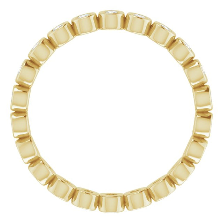 14K Yellow 1/3 CTW Natural Diamond Eternity Band Size 7