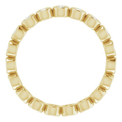 14K Yellow 3/8 CTW Natural Diamond Eternity Band Size 7