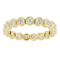 14K Yellow 3/8 CTW Natural Diamond Eternity Band Size 7