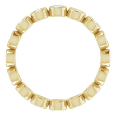 14K Yellow 1/2 CTW Natural Diamond Eternity Band Size 7