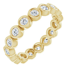 14K Yellow 1 CTW Natural Diamond Eternity Band Size 7