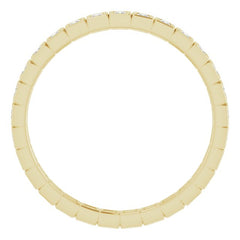 14K Yellow 1/3 CTW Natural Diamond Eternity Band Size 7