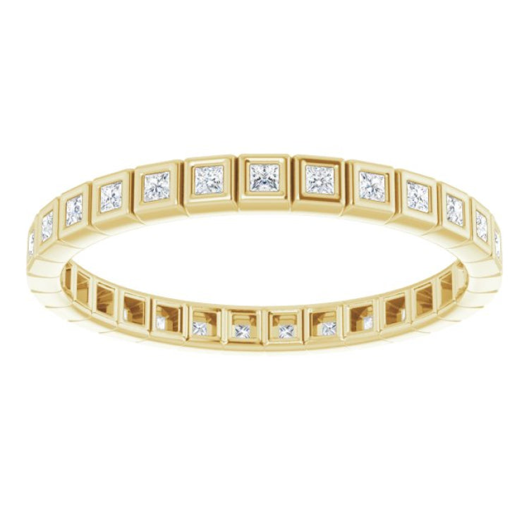 14K Yellow 1/3 CTW Natural Diamond Eternity Band Size 7