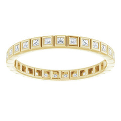 14K Yellow 1/3 CTW Natural Diamond Eternity Band Size 7
