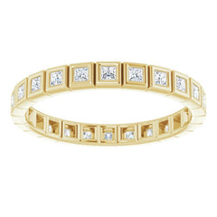 14K Yellow 1/2 CTW Natural Diamond Eternity Band Size 7