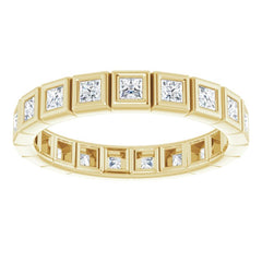 14K Yellow 5/8 CTW Natural Diamond Eternity Band Size 7