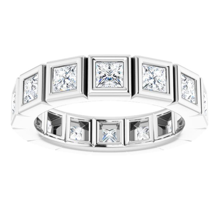 14K White 1 1/2 CTW Natural Diamond Eternity Band Size 7