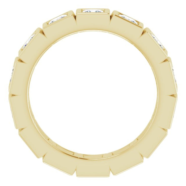 14K Yellow 2 1/4 CTW Natural Diamond Eternity Band Size 7