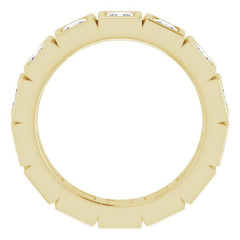 14K Yellow 2 1/4 CTW Natural Diamond Eternity Band Size 7