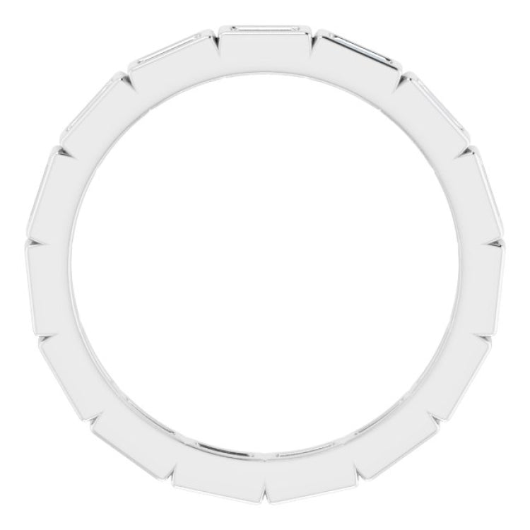 14K White 1/3 CTW Natural Diamond Eternity Band Size 7