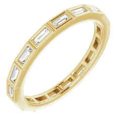 14K Yellow 1/3 CTW Natural Diamond Eternity Band Size 7