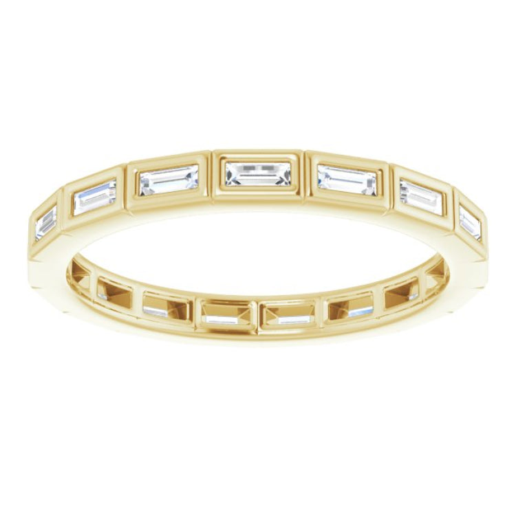 14K Yellow 1/3 CTW Natural Diamond Eternity Band Size 7