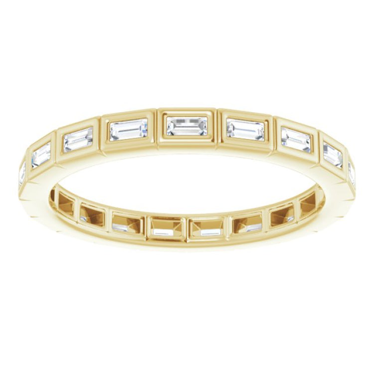 14K Yellow 1/3 CTW Natural Diamond Eternity Band Size 7