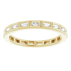 14K Yellow 1/3 CTW Natural Diamond Eternity Band Size 7