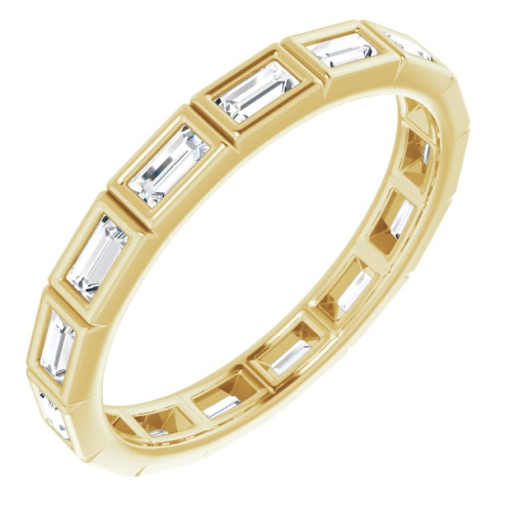 14K Yellow 1/2 CTW Natural Diamond Eternity Band Size 7