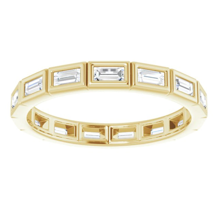 14K Yellow 1/2 CTW Natural Diamond Eternity Band Size 7